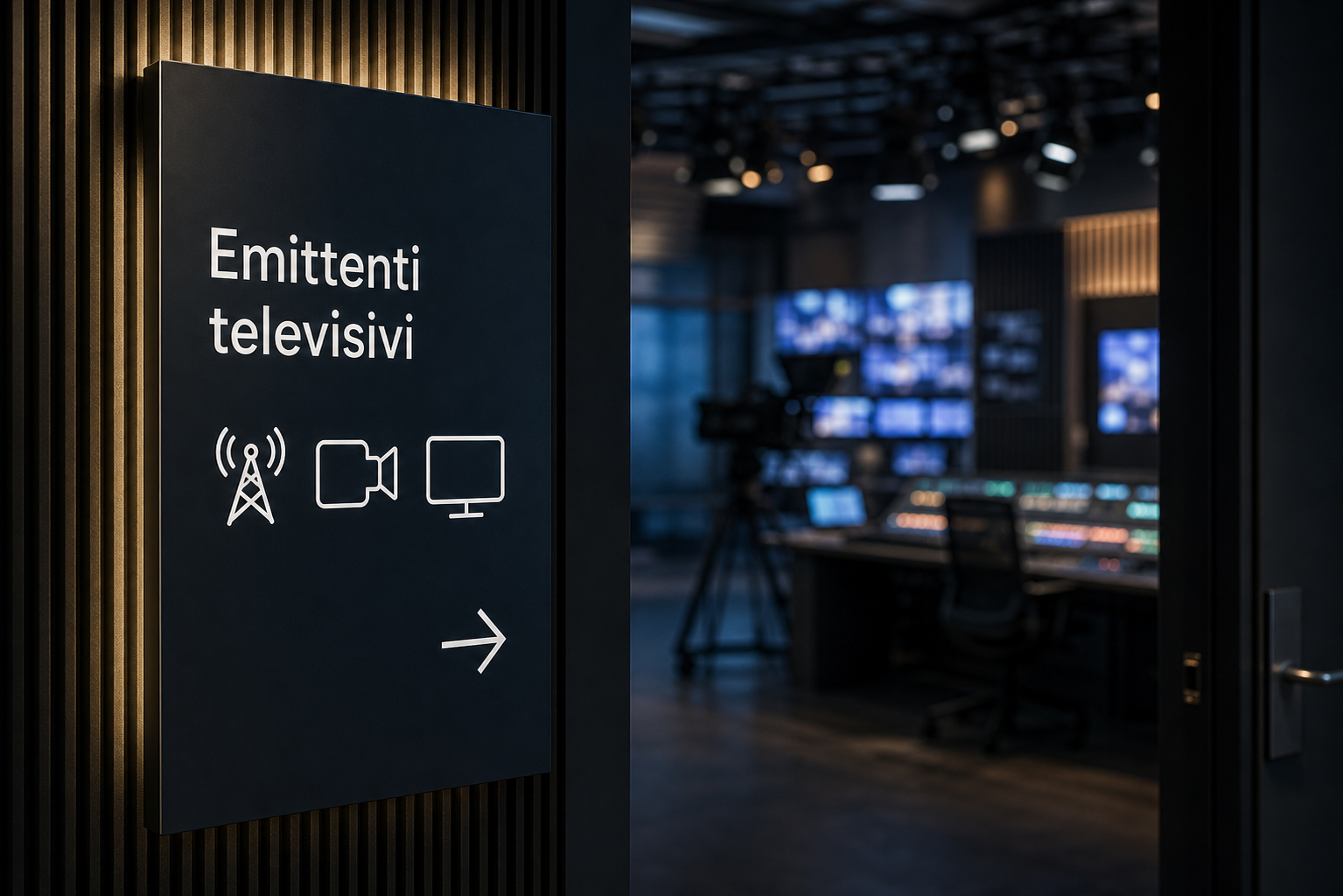 Studio televisivo - illustrazione generata con IA