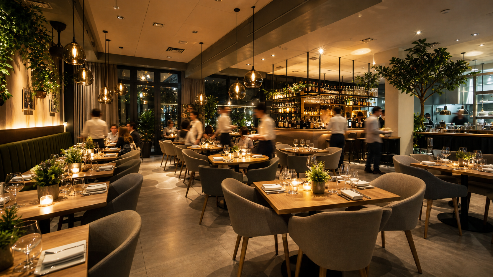 Ristorante - illustrazione generata con IA per il settore della ristorazione